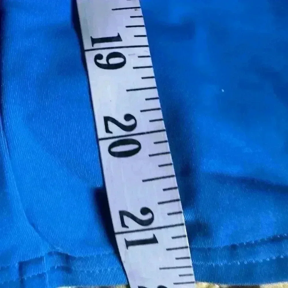 Lands End 6L blue swim dress. Adj straps, full suit under dress. Lined. EUC.